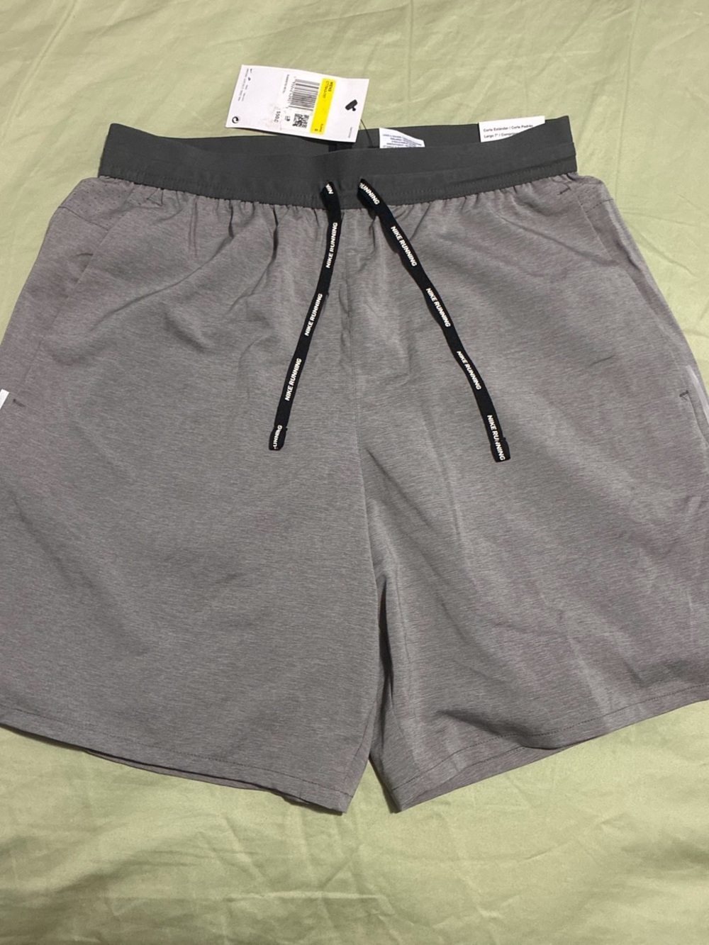 Nike Men's Athletic Shorts - Light Gray with Dark Gray Waistband